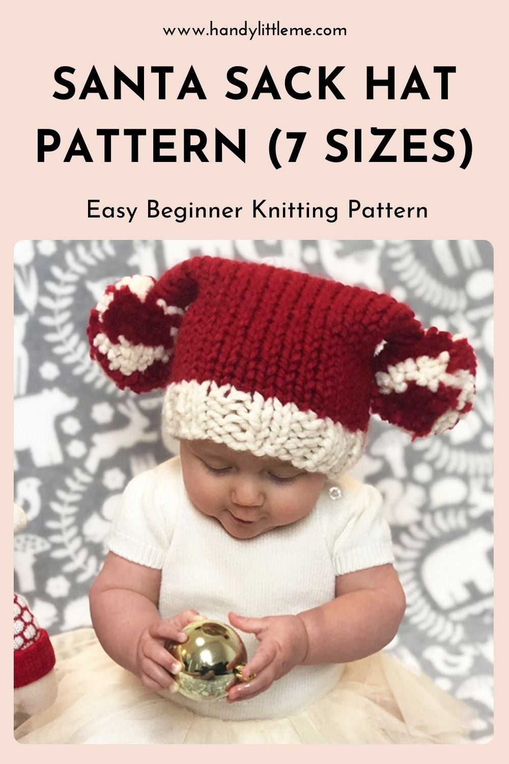 santa sack hat pattern (7 sizes) - handy little me
